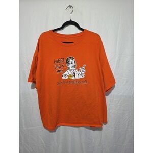 Smack Apparel Meet Dick Pittsburgh Steelers Rivalry Graphic T-Shirt Orange 3XL